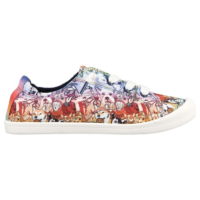 Tenis Skechers Bobs for Dogs: Beach Bingo - Rainbow Whiskers para Mujer